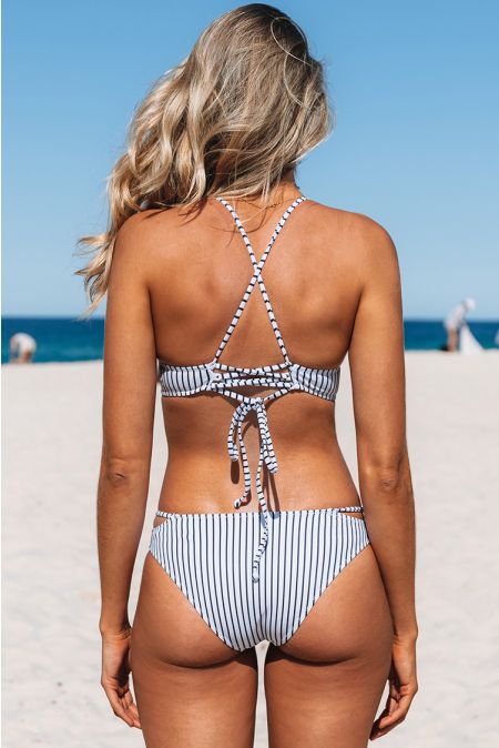 Kamoni Striped Strappy Bikini