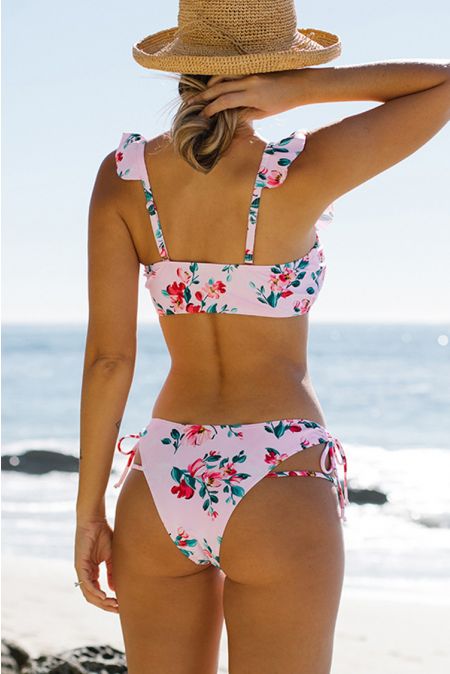 Kamoni Floral Print Tie Bikini