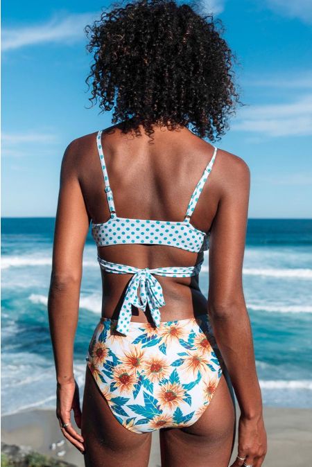 Kamoni Polka Dot Print Bikini
