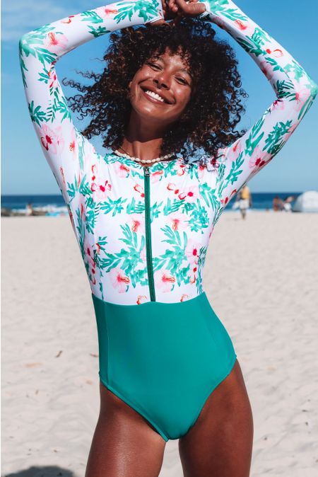 Kamoni Floral Print Surfing Suit