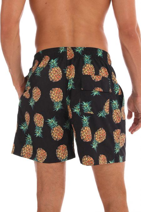 Kamoni Men Pineapple Print Swim Trunks