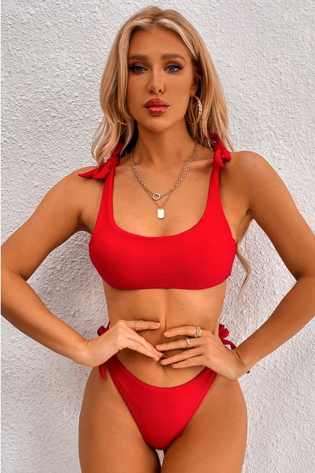 Kamoni Red Thong Bikini