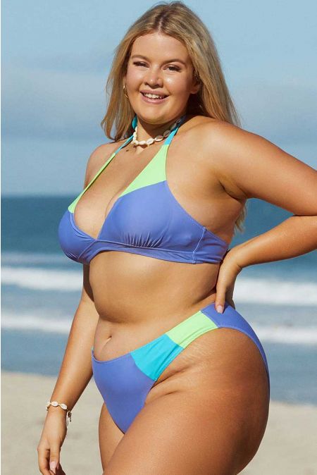 Kamoni Color Block Plus Size Bikini