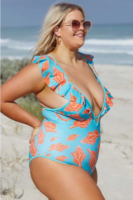 Kamoni Ruffled Plus Size One Piece