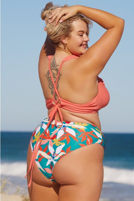 Kamoni Floral Print Plus Size Bikini