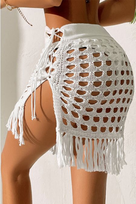 Kamoni White Crochet Cover Up