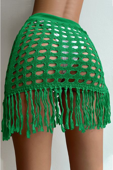 Kamoni Green Crochet Cover Up