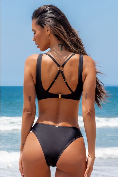 Kamoni Black Patchwork Bikini