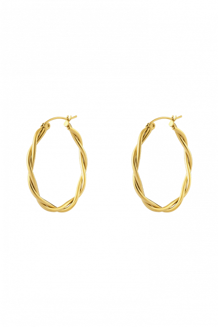 Kamoni Twisted Line Large Earrings