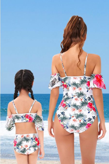 Kamoni Tropical Print Matching Swimsuit