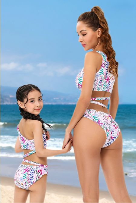 Kamoni Tropical Print Matching Swimsuit