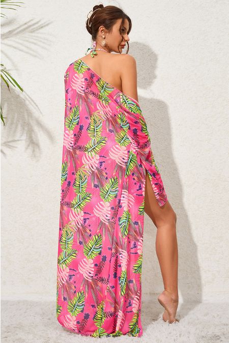 Kamoni Tropical Print Three-piece Bikini Sets